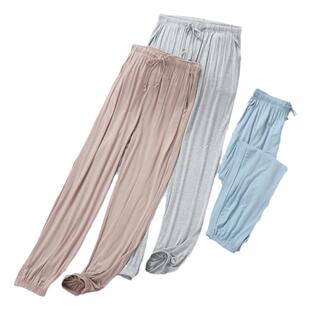 睡裤女长裤莫代尔棉薄宽松大码收脚家居裤束脚休闲睡裤外穿夏秋冬