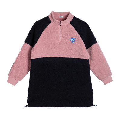 胖女童加绒卫衣女大童保暖上衣