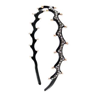 水钻珍珠头箍橄榄树枝高端法国嫩枝日常发箍舒服不勒头压发卡头饰