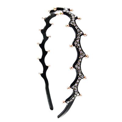 珍珠法式橄榄树枝嫩枝头发箍发卡