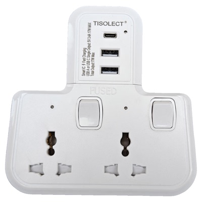 英标一转二两插位拓展插座