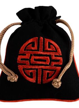 忠实首饰锦囊文玩布袋福袋核桃星月金刚棉麻布袋收纳袋文玩工具