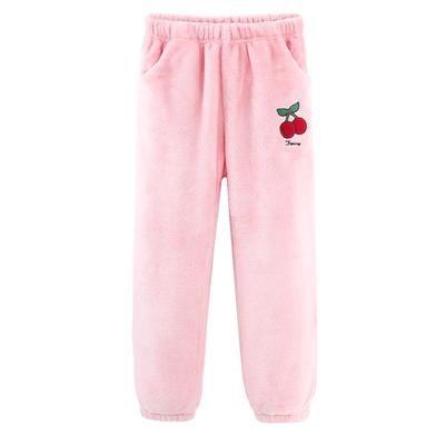 女童秋冬加绒加厚睡裤