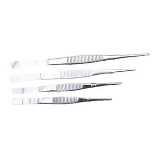 医用不锈钢镊子加厚加硬镊子尖头/圆头带齿辅料敷料镊小镊子夹子