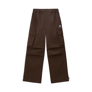 骆驼山海加绒工装裤女装2025新款冬加厚防风冲锋裤软壳裤运动裤子