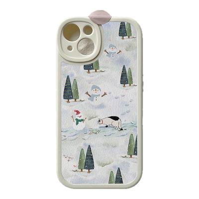 苹果安卓多种型号大眼小羊皮插画