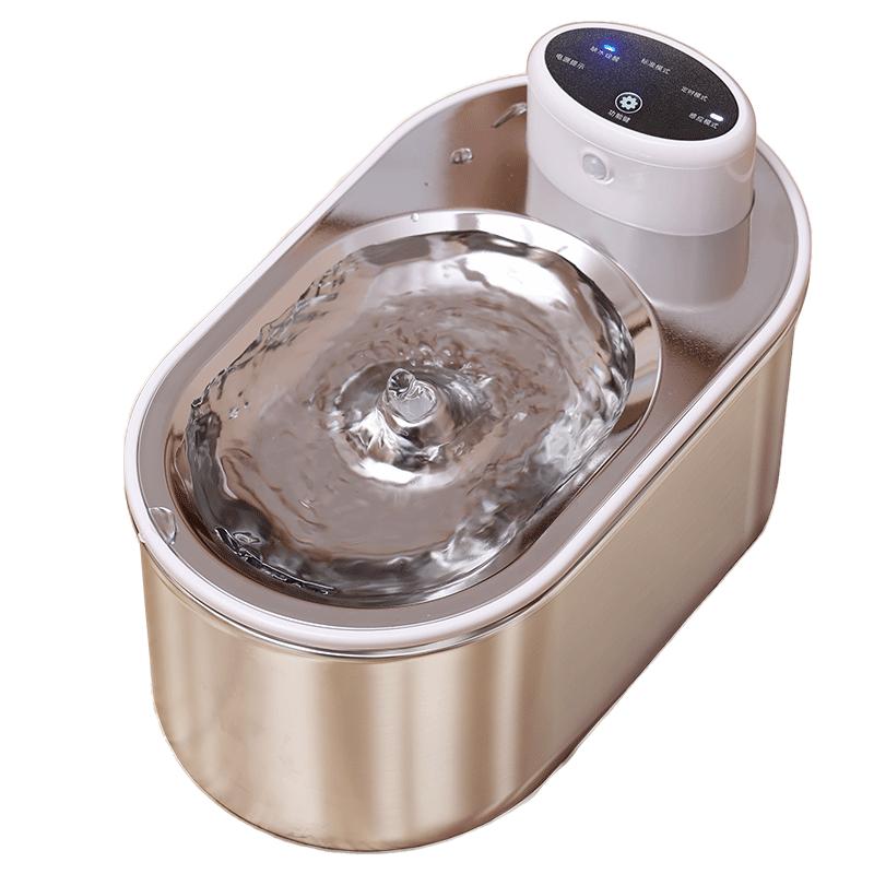 不銹鋼無線貓咪飲水機噴泉自動循環(huán)充電不插電感應(yīng)狗狗寵物飲水器