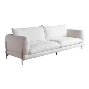 出乎生活科莫沙发客厅极简小户型可拆洗奶油风双人直排布艺沙发