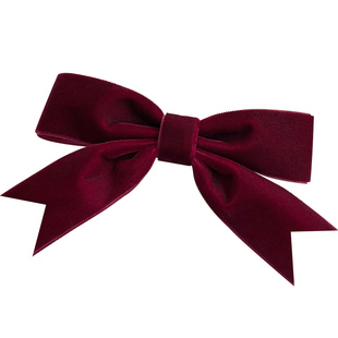 丝绒蝴蝶结别针黑色领结女装饰学院风衬衣胸针飘带秋冬款小号配饰