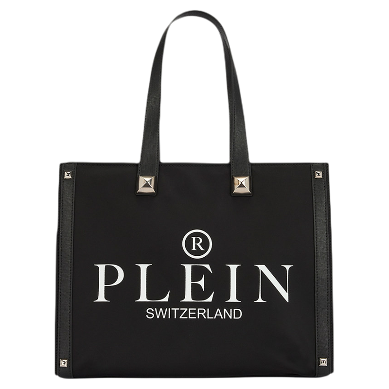 PHILIPP PLEIN 2026年新款女士铆钉大容量手提包黑色时尚通勤