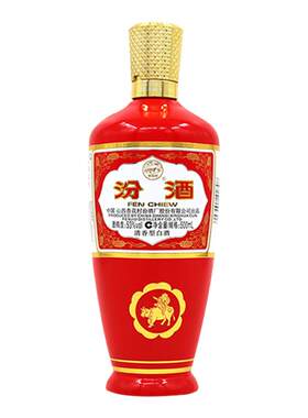 53度红瓶汾酒500ml单瓶装山西杏花村酒清香型高度粮食白酒