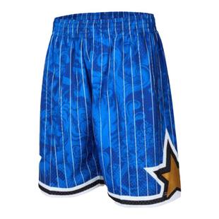 MN猛龙队魔术队球裤复古潮流暗纹正品运动网眼短裤男球迷版NBA