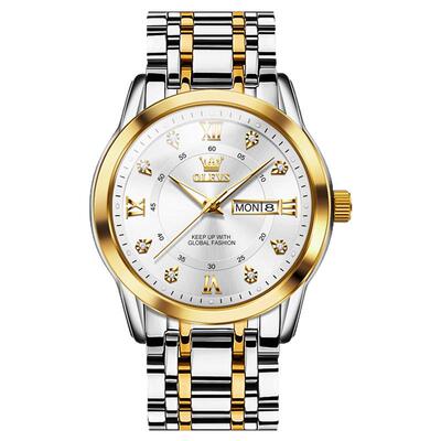 欧利时瑞士手表防水石英表热卖镶钻双日历商务时尚男士手表