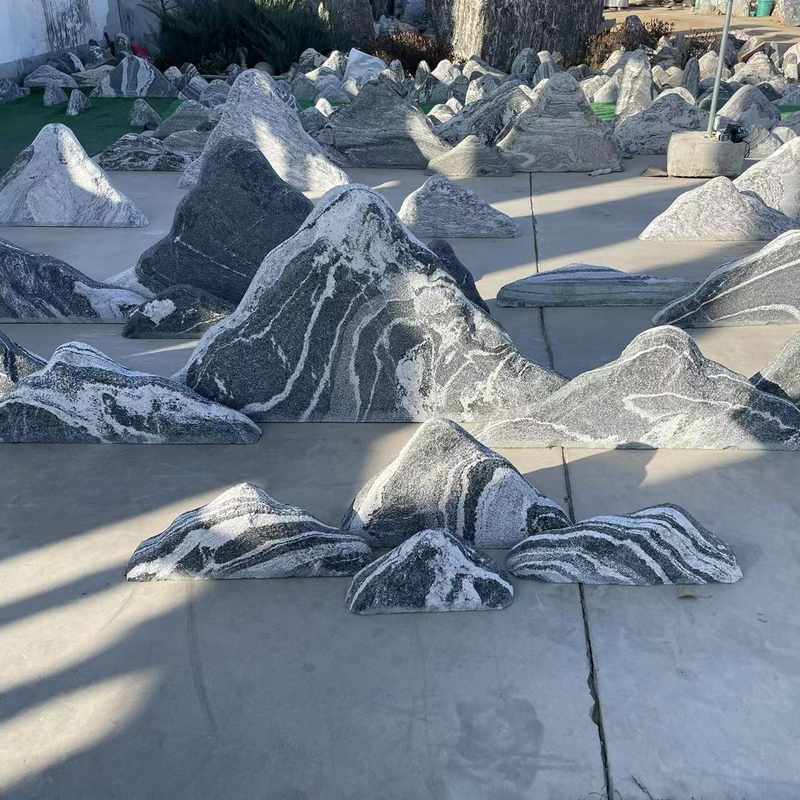 雪浪石组合风景石雪石浪庭院摆件园林造景假山
