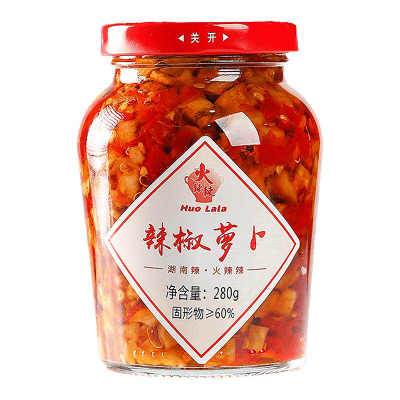 火辣辣湖南特产辣椒萝卜香辣脆萝卜干剁辣椒酱农家腌酱下饭菜280g