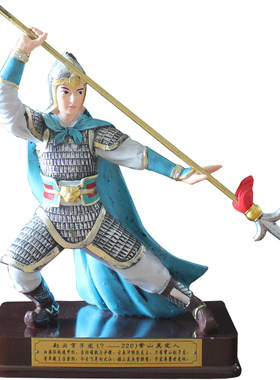 工艺古代风三国人物五虎上将雕像