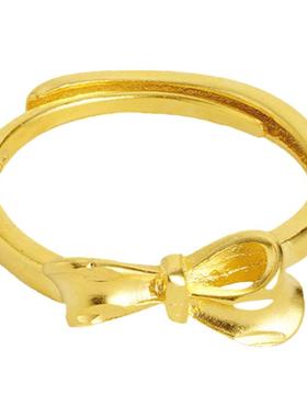 沙金戒指久不掉色小众设计如意结