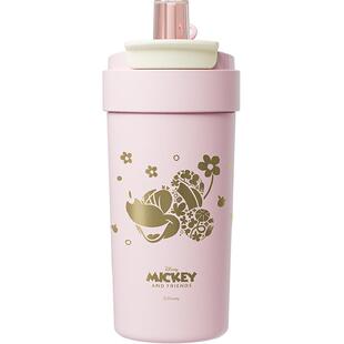 迪士尼500ml316不锈钢保温杯双饮吸管高颜值2025新款防漏广口杯