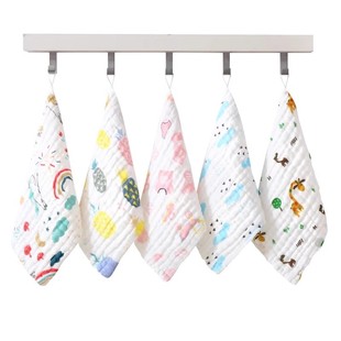 纯棉纱布儿童毛巾婴幼儿方巾高密不掉毛洗脸面巾新生儿口水巾手帕