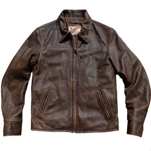 1930恩菲尔德【孟加拉茶芯小牛皮】重水洗做旧软糯垂坠