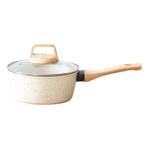 麦饭石色小奶锅宝宝辅食锅婴儿煎煮一体锅一人食不粘锅家用泡面