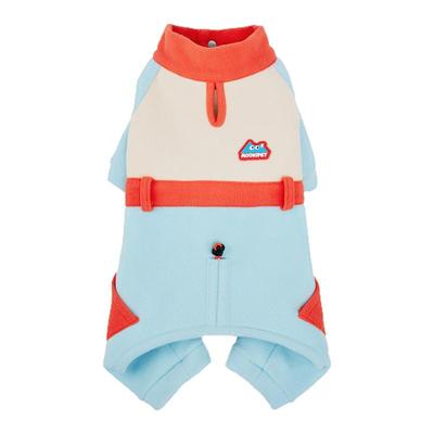 宠物狗狗户外拼色颗粒绒四脚衣