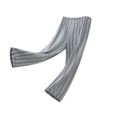 宜而爽新款男士纯棉竖条纹长裤