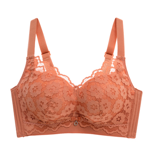 【国潮风】文胸女聚拢小胸加厚4cm蕾丝平胸不空杯提胸显大内衣女