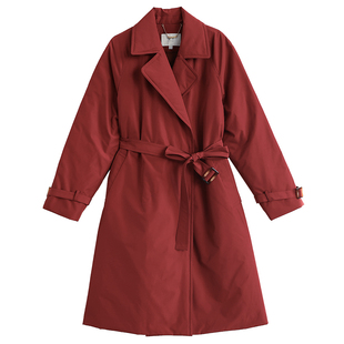 CW00126C1【一点梅心】北京瓷片高端复古文艺3M新雪丽风衣式棉服