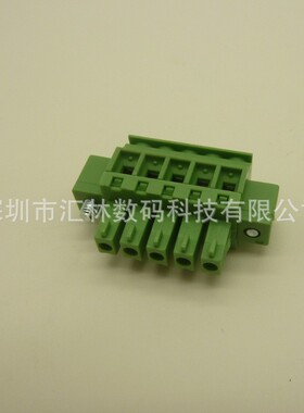 深圳汇林WF73C-3.81mm带固定法兰插头A面进线-插拔端子-现货销售