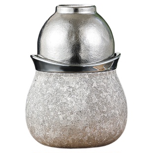 摩利纯钛葫芦福禄杯保温杯双层防烫茶水分离泡茶杯家用便携式茶杯