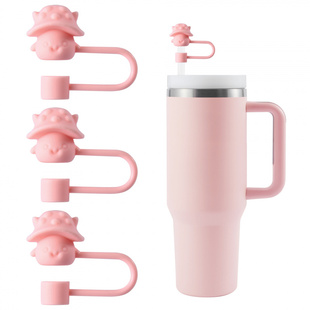 适用Stanley吸管杯防尘吸管帽10mm食品级硅胶不锈钢玻璃吸管配件