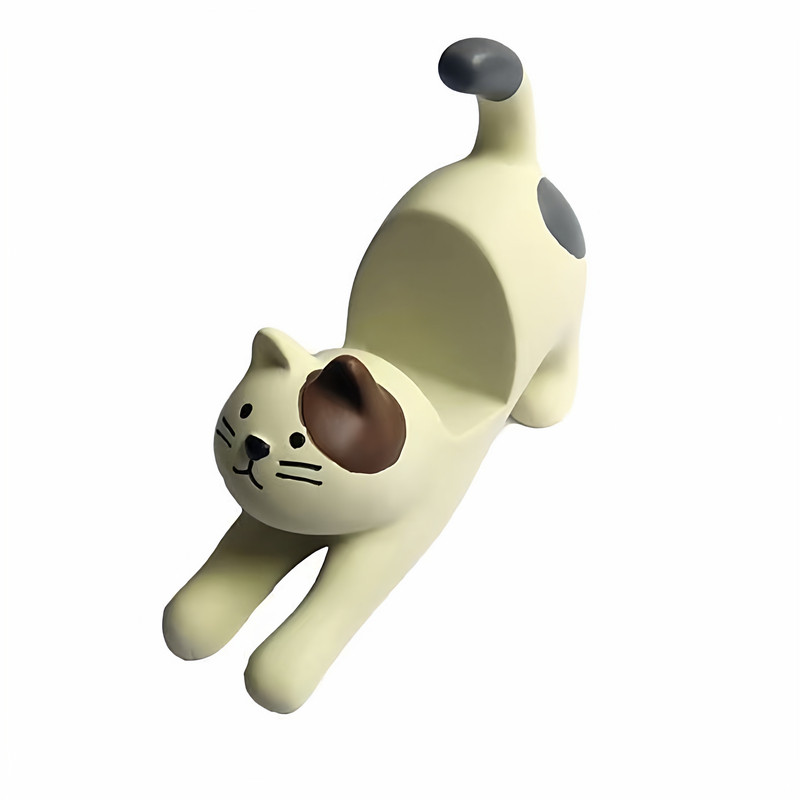 可爱猫咪桌面手机支架摆件