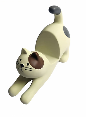 可爱猫咪桌面手机支架摆件