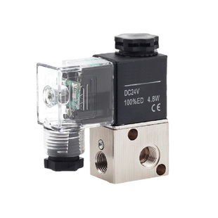 3V1-06电磁阀3V210-08/110-06/310-10/410-15气动24V电子气阀220V