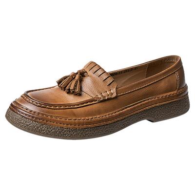 班比帝伦一脚蹬头层牛皮懒人鞋