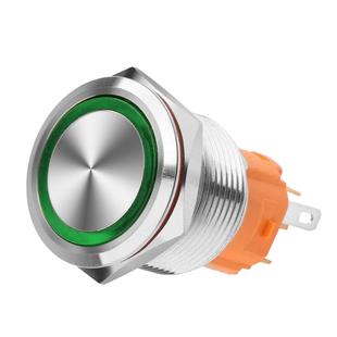 蓝波16mm电源启动金属按钮开关自锁复位防水带灯接插件氧化黑开关