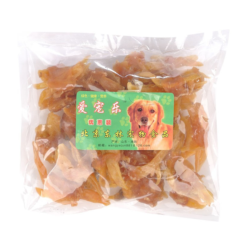 3包包邮爱宠乐狗零食奖励零食鸡肉丝缠红薯干400g训犬肉条