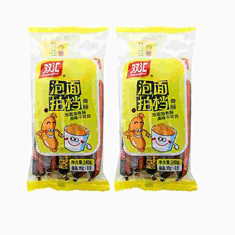 双汇泡面拍档240g30克/根火腿肠整箱批方便面伴侣拌面搭档即食肠