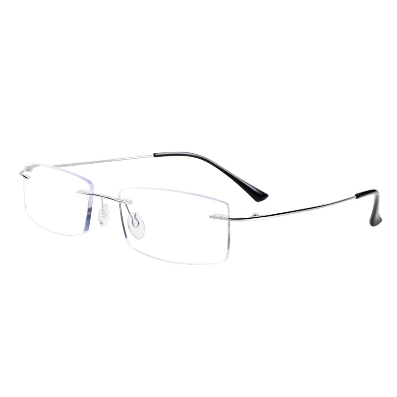 无边框老花镜男式老人超轻防蓝光高档中老年品牌眼镜纯钛无框变焦