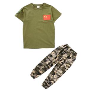新款儿童迷彩服特种套装军训迷彩中小学生短袖夏秋令营演出兵服装