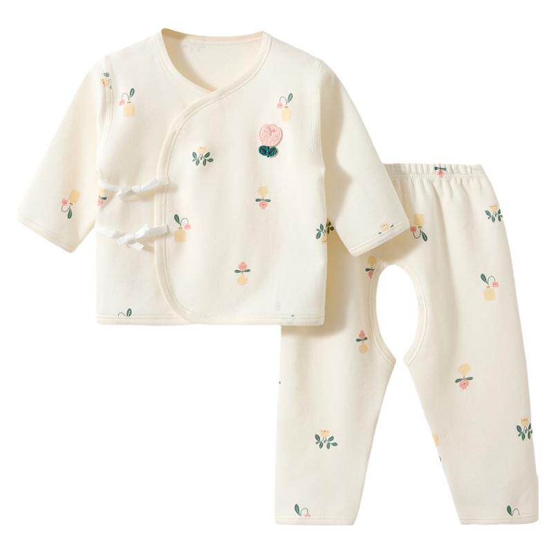 新生婴儿衣服春秋分体打底初生纯棉内衣0和尚3月出生宝宝秋衣套装