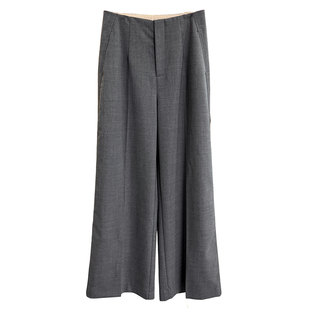 代厂P牌料！G上4K+！连腰绵羊毛休闲阔腿西裤女   A12001~JS