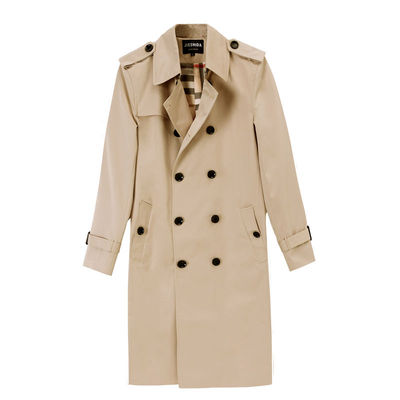 双排扣长款外套长款风衣