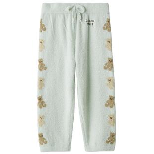gelato pique25秋冬新品婴童睡裤半边绒小熊星星长裤PBNP254487