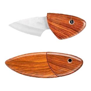 德国高硬度水果刀网红木鱼小刀户外便携锋利小肥豚刀拆快递小刀子