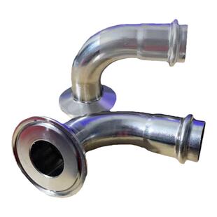 304不锈钢快装卡盘卡压接头卫生级快速焊接管件卡箍式弯头三通