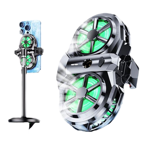 能适双核散热器直播专用半导体制冷手机电竞桌面静音降温背夹支架带显示屏数显主播网红自拍支架速冷usb接口