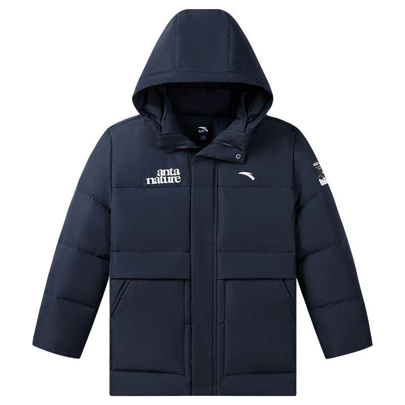【辐照升温8度】安踏儿童热返小雪壳羽绒服三防2025冬季加厚外套