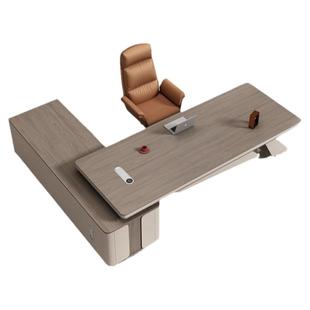 轻奢老板桌办公桌简约现代董事长总裁桌大班台经理办公室桌椅组合